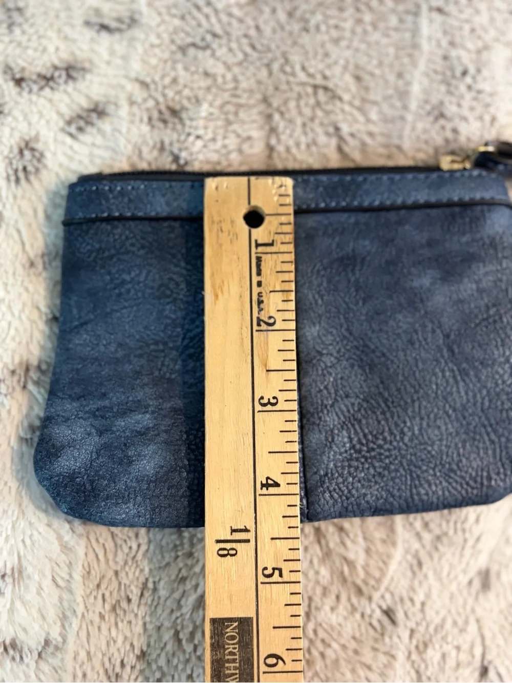 Wilson Leather Wristlet - Navy Blue #1337